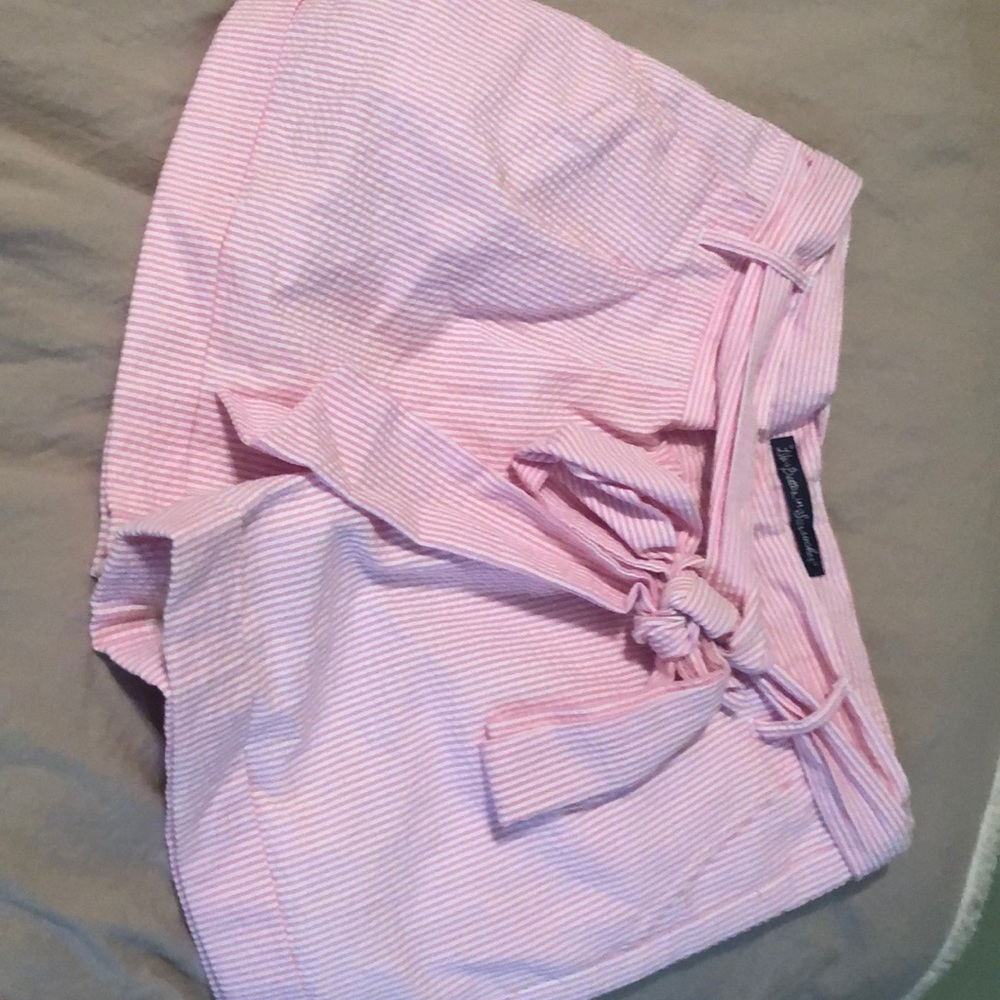 Seersucker Bow Shorts